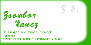 zsombor mancz business card